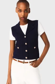 Женский темно-синий жилет Синий 36 MAJE MFPTO01245_Navy