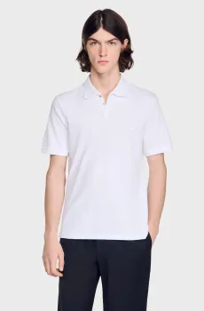 Мужское белое поло Белый L Sandro SHPTS01768_white