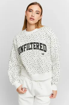 Женский белый свитшот с узором Белый XS Tally Weijl SSWCOJASMO