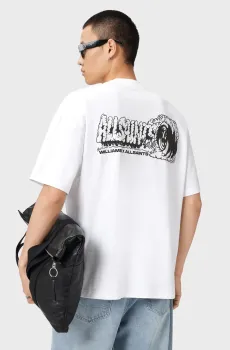 Мужская белая футболка BURNOUT Белый L AllSaints M064PE