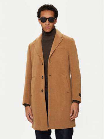 Liu Jo Вовняне пальто QXX009 T2583 Коричневий Regular Fit Liu Jo Вовняне пальто QXX009 T2583 Коричневий Regular Fit