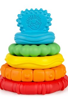 Детская игрушка-пирамидка Baby Einstein Stack & Teethe, 16*10*15 см, с рождения (12356)