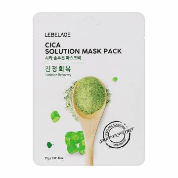 Тканевая маска для лица Lebelage Cica Solution с центеллой азиатской, 25 г