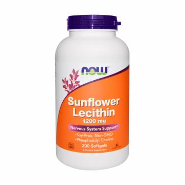Подсолнечный лецитин NOW foods Sunflower Lecithin 1200 мг, 200 капсул Подсолнечный лецитин NOW foods Sunflower Lecithin 1200 мг, 200 капсул