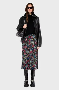 Женская юбка с узором Jayla Разноцветный 38 ZADIG&VOLTAIRE WWSK01640_ENCRE