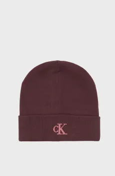 Женская темно-коричневая шапка FINE RIB Коричневый ONESIZE Calvin Klein LV04F8098G