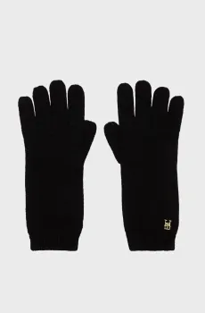 Женские черные кашемировые перчатки CASHMERE CHIC GLOVES Черный ONESIZE Tommy Hilfiger AW0AW16658