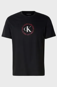 Мужская черная футболка WORD CIRCLE Черный L Calvin Klein Jeans LV14RE816G