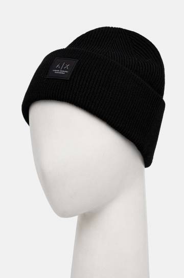 Шапка с примесью шерсти Armani Exchange цвет чёрный XM000007 AF10135 Шапка с примесью шерсти Armani Exchange цвет чёрный XM000007 AF10135