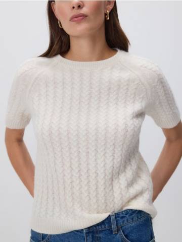 Reserved - Вовняний джемпер - нюдовий - 129GS-02X