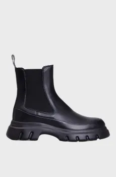 Женские черные кожаные челси Черный 40 Voile Blanche 2502367-0A01