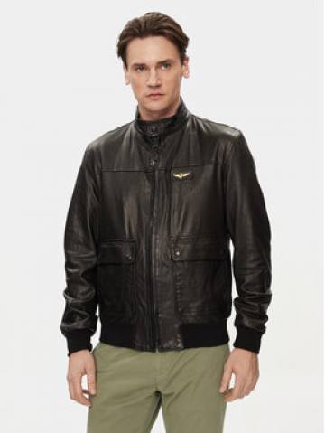 Aeronautica Militare Шкіряна куртка 241PN5040PL147 Чорний Regular Fit Aeronautica Militare Шкіряна куртка 241PN5040PL147 Чорний Regular Fit