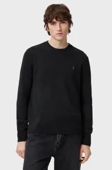 Мужской черный джемпер STATTEN CREW Черный L AllSaints M039KA