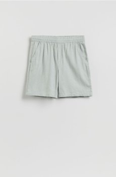 Reserved - Шорти regular з додаванням льону - блідо-зелений - 9428N-07X