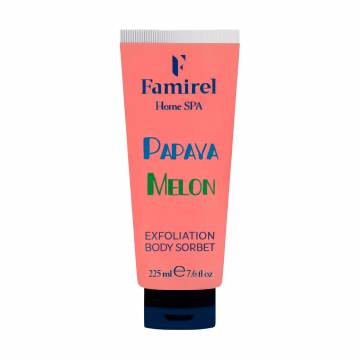 Отшелушивающий сорбет для тела Famirel Home SPA Exfoliation Body Sorbet, Papaya & Melon, 225 мл Отшелушивающий сорбет для тела Famirel Home SPA Exfoliation Body Sorbet, Papaya & Melon, 225 мл