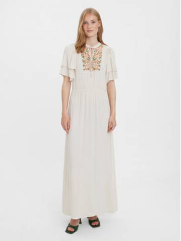 Vero Moda Літня сукня Gina 10277291 Écru Regular Fit Vero Moda Літня сукня Gina 10277291 Écru Regular Fit