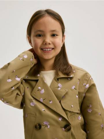 Reserved - GIRLS` OUTER JACKET - бежевий - 525CV-08X Reserved - GIRLS` OUTER JACKET - бежевий - 525CV-08X