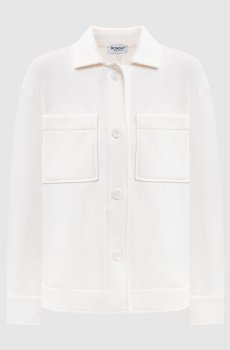 Белый кардиган с монограммой логотипа