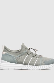 Зеленые комбинированные кроссовки с логотипом