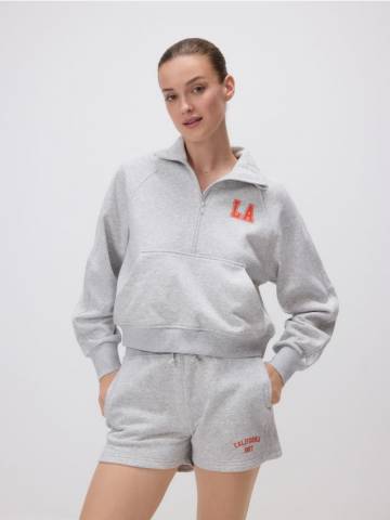 Reserved - Спортивні шорти з принтом - світло-сірий - VI080-09M