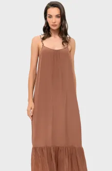 Женский коричневый сарафан Коричневый S MARC&ANDRE LD25-02-2502