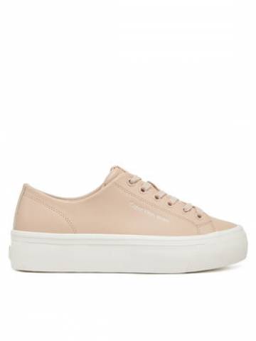 Calvin Klein Jeans Снікерcи Vulc Flatform Low Mg Lth YW0YW01771 Рожевий Calvin Klein Jeans Снікерcи Vulc Flatform Low Mg Lth YW0YW01771 Рожевий