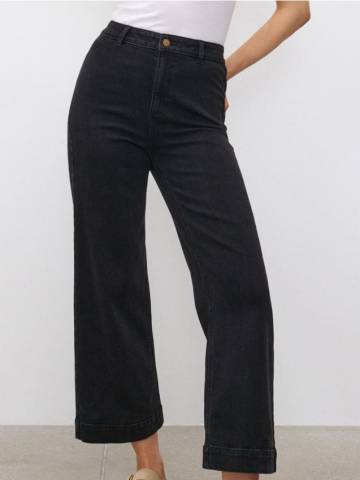 Джинси-кюлоти - чорний