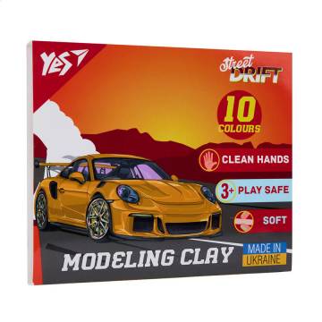 Пластилин YES Drift King 10 цветов, 200 г (540666) Пластилин YES Drift King 10 цветов, 200 г (540666)