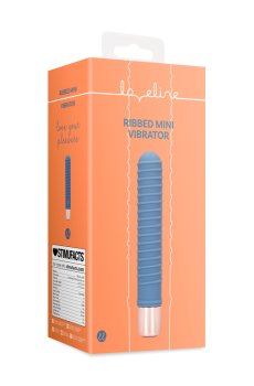 Мини-вибратор Loveline Ribbed Mini Vibrator синий, 1 шт
