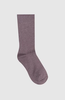 Фиолетовые носки с кашемиром и шелком с люрексом