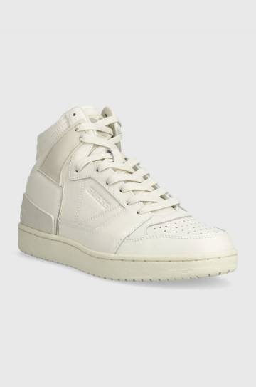 Кожаные кроссовки Guess SAVA MID цвет бежевый FMJSAM ELE12 Кожаные кроссовки Guess SAVA MID цвет бежевый FMJSAM ELE12