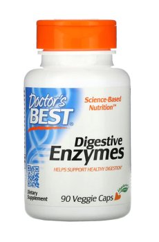 Ферменты для пищеварения Doctors Bes Digestive Enzymes, 90 веганских капсул