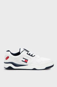 Мужские белые кожаные кроссовки TJM LOGO EXECUTION BASKET Белый 40 Tommy Jeans EM0EM01379
