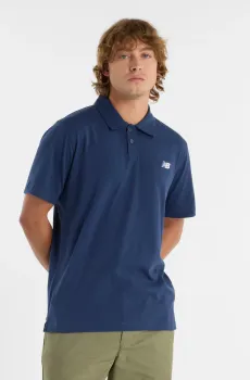 Мужское синее поло Jersey Polo Синий M New Balance MT51504NNY
