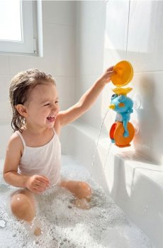 Іграшка для ванни у вигляді жабки з водяним колесом і водяним пістолетом - other