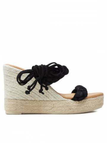 Manebi Еспадрильї Hamptons Two Braided Bands Wedge Espadrilles K 1.0 WE Чорний Manebi Еспадрильї Hamptons Two Braided Bands Wedge Espadrilles K 1.0 WE Чорний
