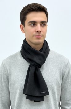 Шарф хлопковый в черном цвете OP-WR-84-sharf