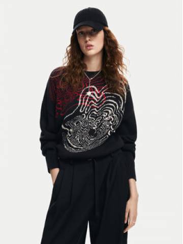 Desigual Светр Toulouse Lacroix 24WWJF54 Чорний Loose Fit Desigual Светр Toulouse Lacroix 24WWJF54 Чорний Loose Fit