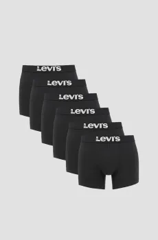Мужские черные боксеры (6 шт) Черный L Levi’s® 701224217;001