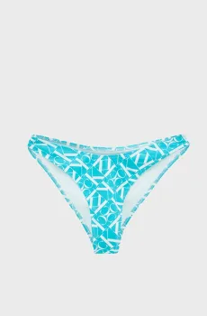 Женские бирюзовые трусики от купальника с узором CHEEKY BIKINI-PRINT Бирюзовый M Calvin Klein KW0KW02485