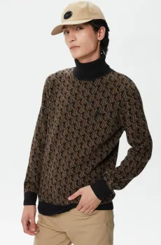 Мужской коричневый свитер Коричневый L Lacoste AH233737S