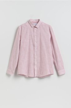 Reserved - Рубашка regular fit в полоску - червоний - 550HT-33P