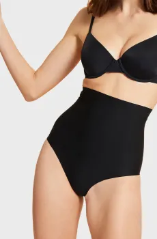 Женские черные моделирующие трусики CONTROL BY ETAM Черный XL Etam 6524413