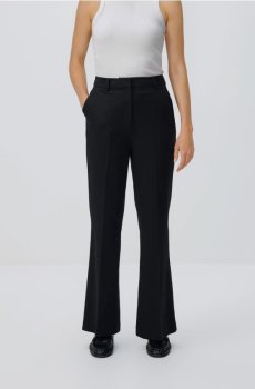 Reserved - Штани кльош з кантом - чорний - 179IS-99X