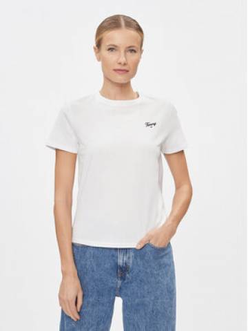 Tommy Jeans Футболка Script DW0DW17367 Білий Regular Fit Tommy Jeans Футболка Script DW0DW17367 Білий Regular Fit