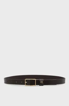 Женский темно-коричневый кожаный ремень SQUARE BUCKLE CK LOOP 25MM Коричневый 85 Calvin Klein LV04F7050G