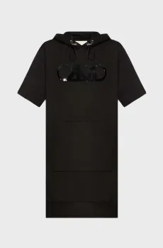 Женское черное платье SS SILICON EMP HOODY DRES Черный S Michael Kors MT482II4MY