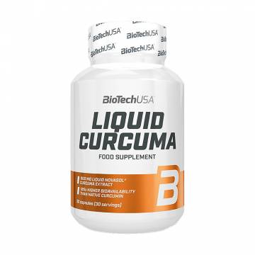 Жидкий экстракт корня куркумы BioTech USA Liquid Curcuma, 30 капсул Жидкий экстракт корня куркумы BioTech USA Liquid Curcuma, 30 капсул