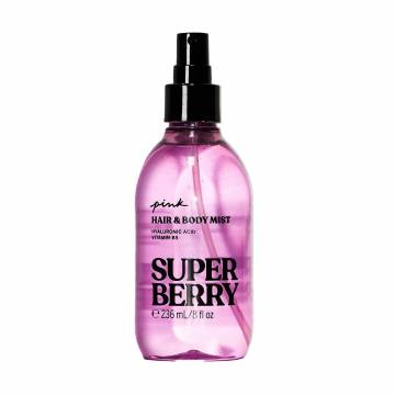 Парфюмерный мист для тела и волос Victorias Secret Pink Super Berry Hair & Body Mist женский, 236 мл Парфюмерный мист для тела и волос Victorias Secret Pink Super Berry Hair & Body Mist женский, 236 мл