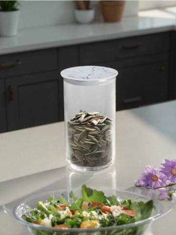 Контейнер для їжі з кришкою - clear